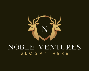 Elegant Deer Crest logo design