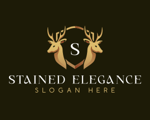 Elegant Deer Crest logo design