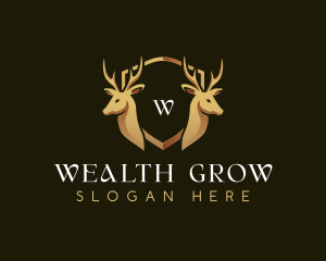 Elegant Deer Crest logo design