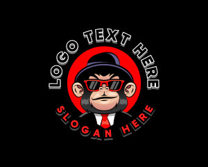 Mascot - Gangster Monkey Boss logo design