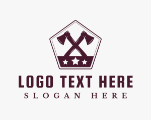 Logging - Generic Axe Lumberjack logo design
