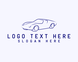 Car - Blue Automotive Car logo design