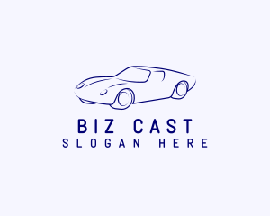 Auto Detailing - Blue Automotive Car logo design