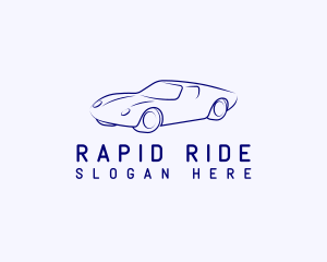 Blue Automotive Car logo design