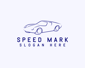 Blue Automotive Car logo design