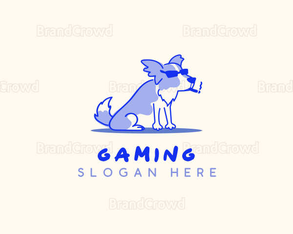 Pet Dog Smoking Logo