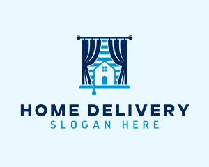 House Curtain & Blinds logo design