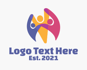 Parenting - Colorful Human Charity logo design