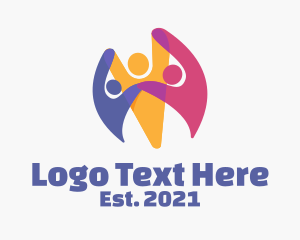 Activism - Colorful Human Charity logo design