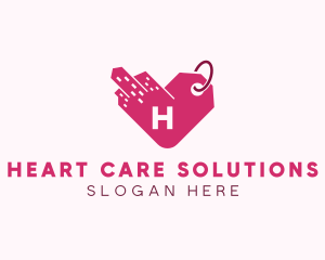 City Heart Tag Shopping logo design