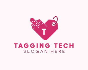 City Heart Tag Shopping logo design