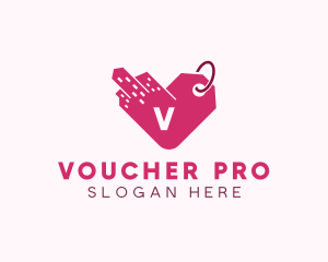 Voucher - City Heart Tag Shopping logo design