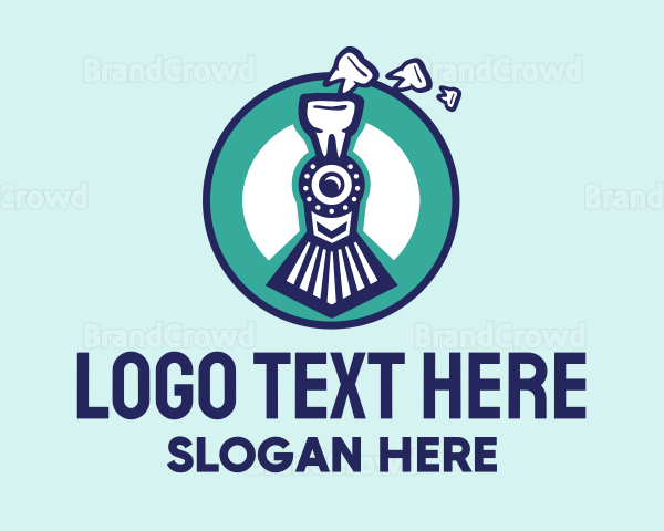 Blue Dental Train Logo