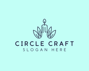 Candle Wax Leaf logo design