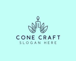 Candle Wax Leaf logo design