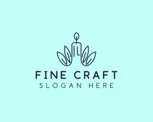 Candle Wax Leaf logo design