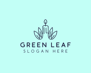 Candle Wax Leaf logo design