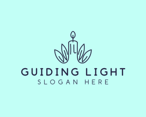 Candle Wax Leaf logo design