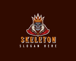 King Skull Crown logo design