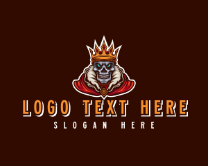 Mascot - King Skull Crown logo design