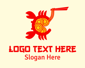 Fastfood - Seafood Crab Noodles logo design