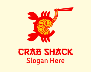 Seafood Crab Noodles logo design