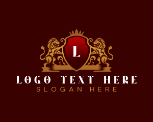 Lion - Elegant Lion Crest logo design