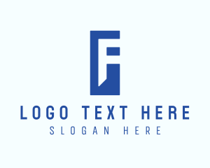 Builder - Generic Blue Letter F logo design