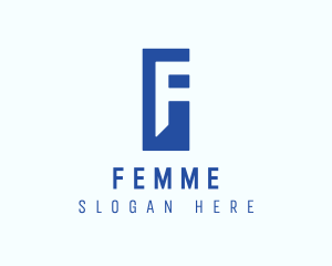 Generic Blue Letter F logo design