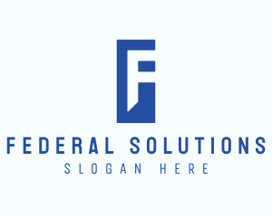 Generic Blue Letter F logo design