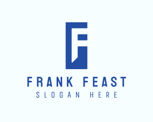 Generic Blue Letter F logo design