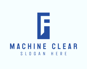 Text - Generic Blue Letter F logo design