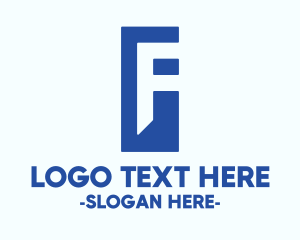 Rectangle - Generic Blue Letter F logo design
