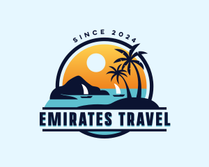 Beach Travel Vacation logo design