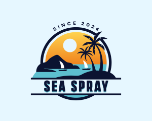 Beach Travel Vacation logo design