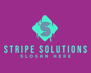 Neon Paint Stripe logo design