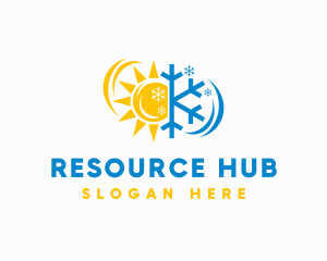 Resources - Heating Cooling Weather Energy logo design