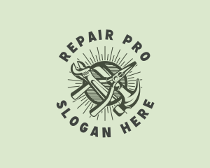 Hipster Repair Tools logo design