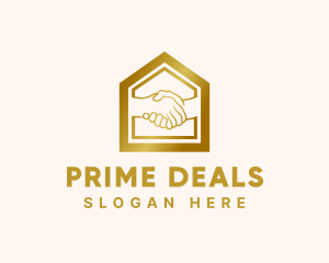 Real Estate Deal Handshake logo design