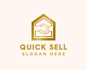 Sell - Real Estate Deal Handshake logo design