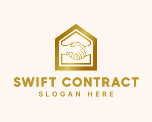 Contract - Real Estate Deal Handshake logo design