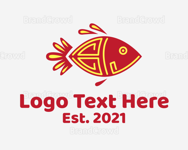 Aztec Tribal Fish Logo