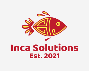 Inca - Aztec Tribal Fish logo design