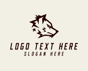 Coyote - Star Wolf Beast logo design