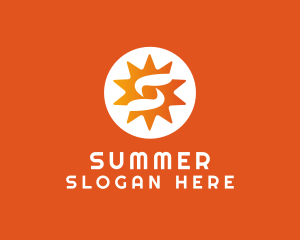 Summer Sunrise Letter S logo design