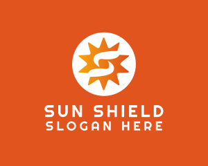 Sunscreen - Summer Sunrise Letter S logo design