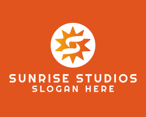 Summer Sunrise Letter S logo design