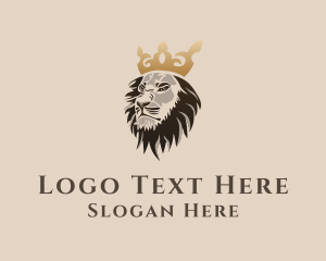 Royal King - Royal Lion King logo design