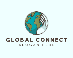 Hand Sphere Global logo design