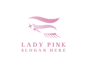 Pink Eyelash Cosmetics logo design